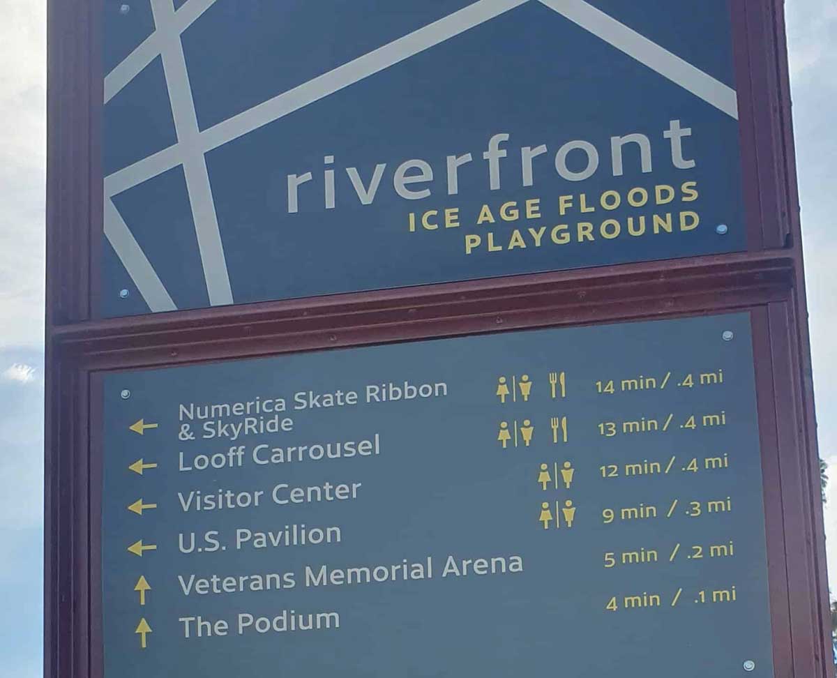 Riverfront Park, where skaters are protected from traffic and can test their skills at the skate ribbon.